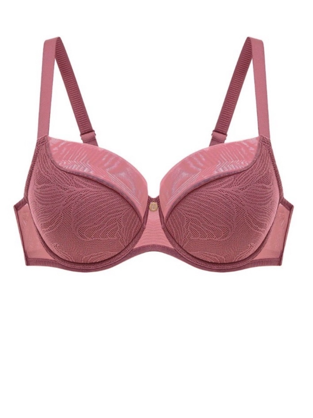Understance Leslie Smooth Lace Flex Wire Light Padded Bra Deep Crimson Sz 40H